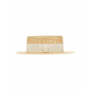 NEW Gucci Wide Brim Raffia Straw GG Ribbon White Hat XL 59 cm